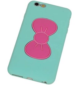 Stående Butterfly TPU Taske til iPhone 6 Grøn