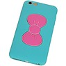Stående Butterfly TPU Taske til iPhone 6 Plus Turquoise