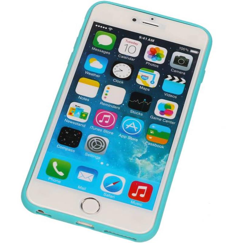 Stehend Schmetterlings-TPU für iPhone 6 Plus Türkis