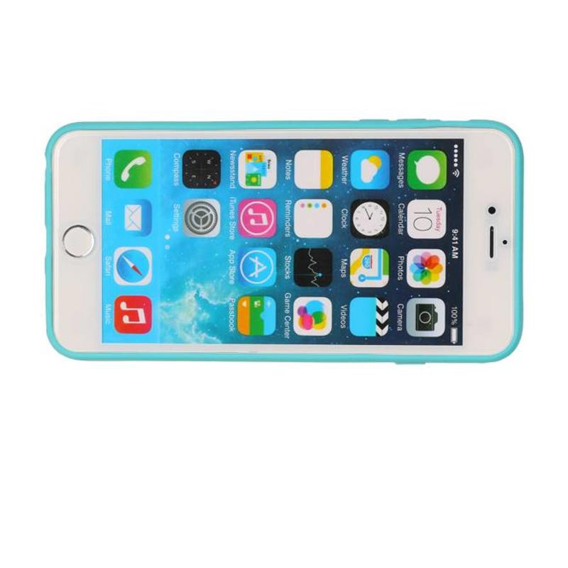 Butterfly Standing TPU Case for iPhone 6 Plus Turquoise