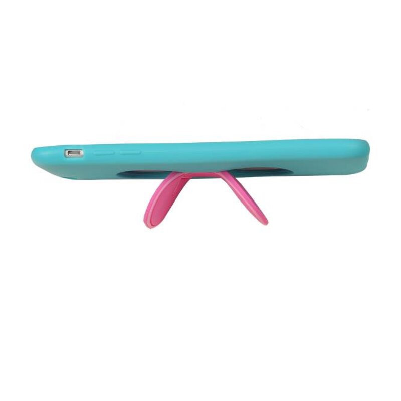 Butterfly Standing TPU Case for iPhone 6 Plus Turquoise