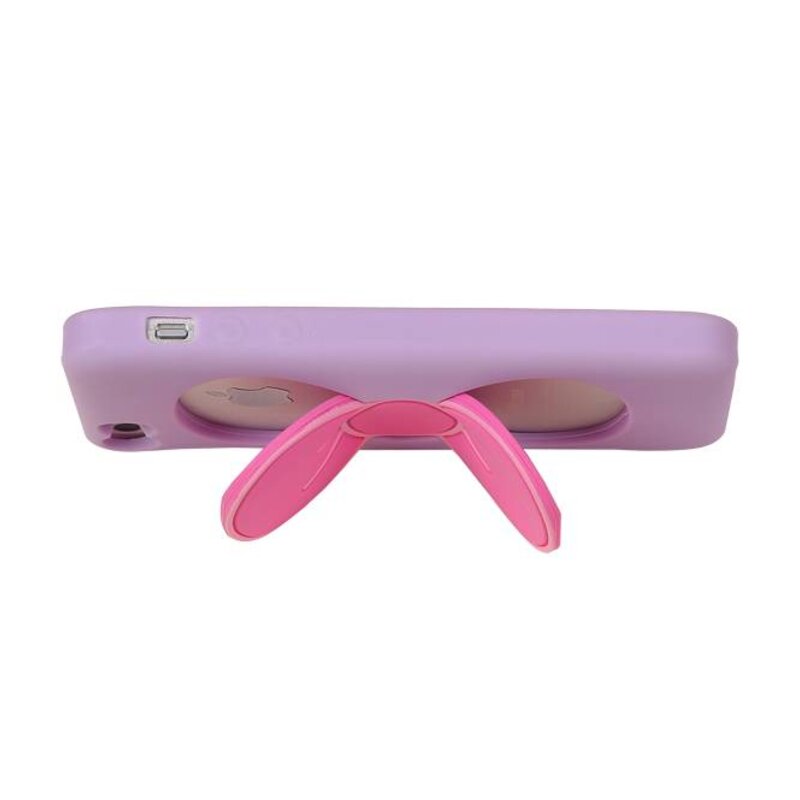 Butterfly Standing TPU Case for iPhone 6 Plus Purple
