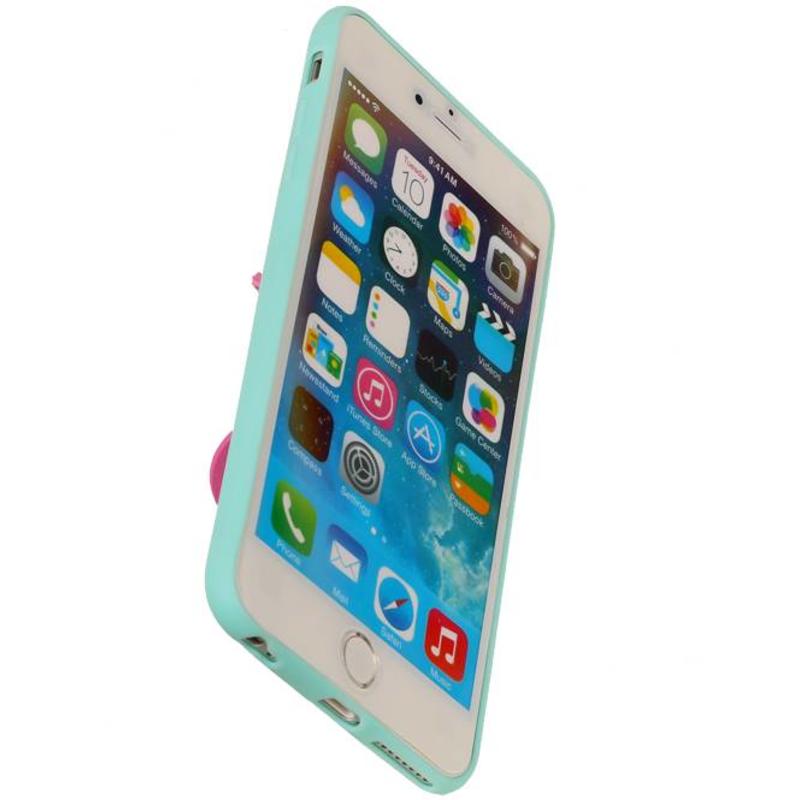 Vlinder Standing TPU Case voor iPhone 6 Plus Groen