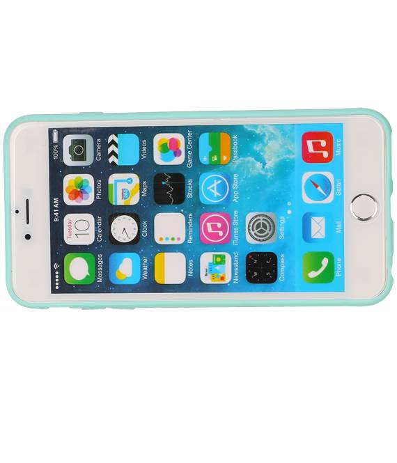 Butterfly Standing TPU Case for iPhone 6 Plus Green