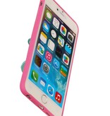 Butterfly Standing TPU Case for iPhone 6 Plus Pink