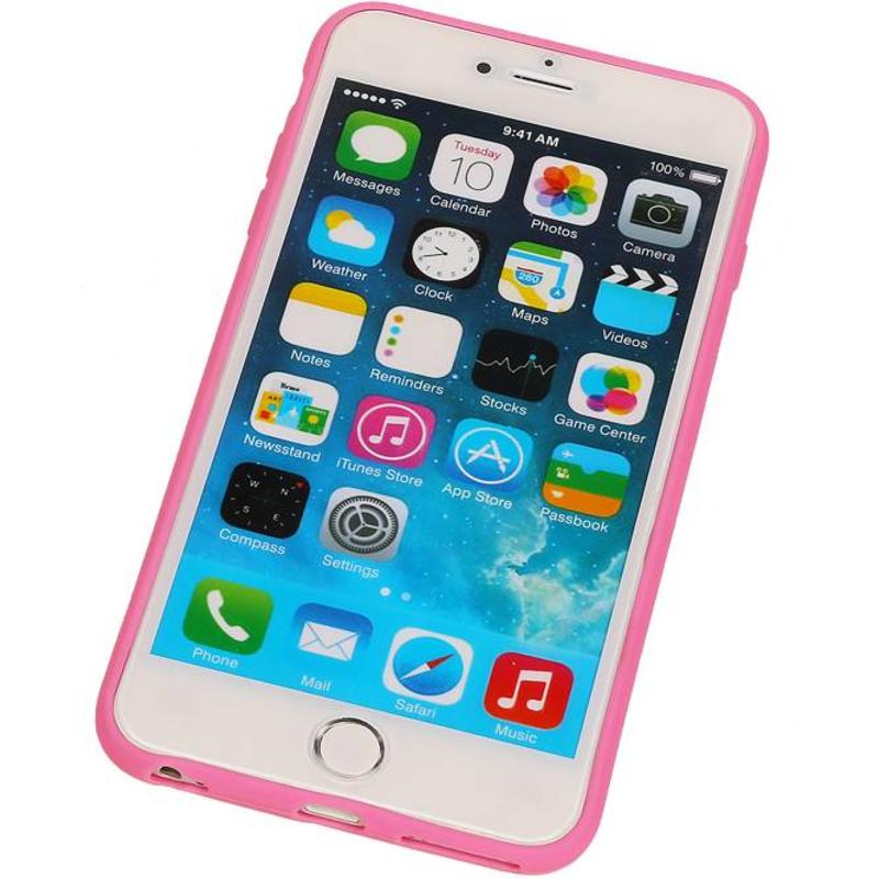 Butterfly Standing TPU Case for iPhone 6 Plus Pink