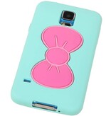 Stående Butterfly TPU Taske til Galaxy S5 G900F Green