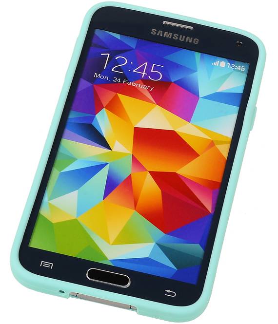 Vlinder Standing TPU Case voor Galaxy S5 G900F Groen