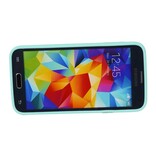 Stående Butterfly TPU Taske til Galaxy S5 G900F Green