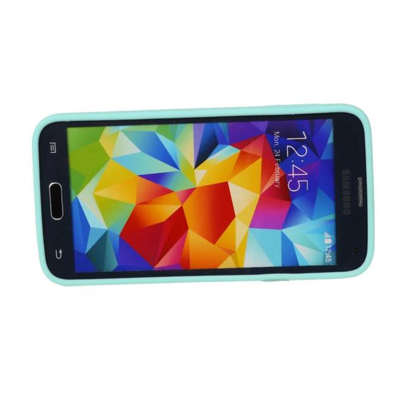 Stående Butterfly TPU Taske til Galaxy S5 G900F Green