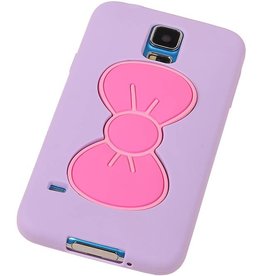 Papillon TPU Debout pour Galaxy S5 G900F Violet