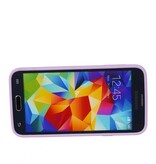 Stående Butterfly TPU Taske til Galaxy S5 G900F Lilla