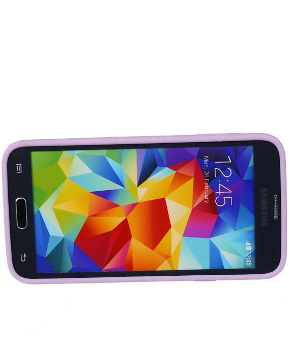 Vlinder Standing TPU Case voor Galaxy S5 G900F Paars