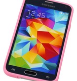 Que coloca la caja TPU de la mariposa para el Galaxy S5 G900F rosa