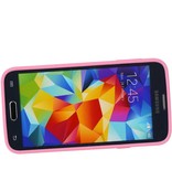 Vlinder Standing TPU Case voor Galaxy S5 G900F Roze