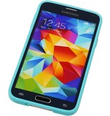Stående Butterfly TPU Taske til Galaxy S5 G900F Turquoise