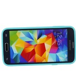Stående Butterfly TPU Taske til Galaxy S5 G900F Turquoise