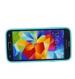 Stående Butterfly TPU Taske til Galaxy S5 G900F Turquoise