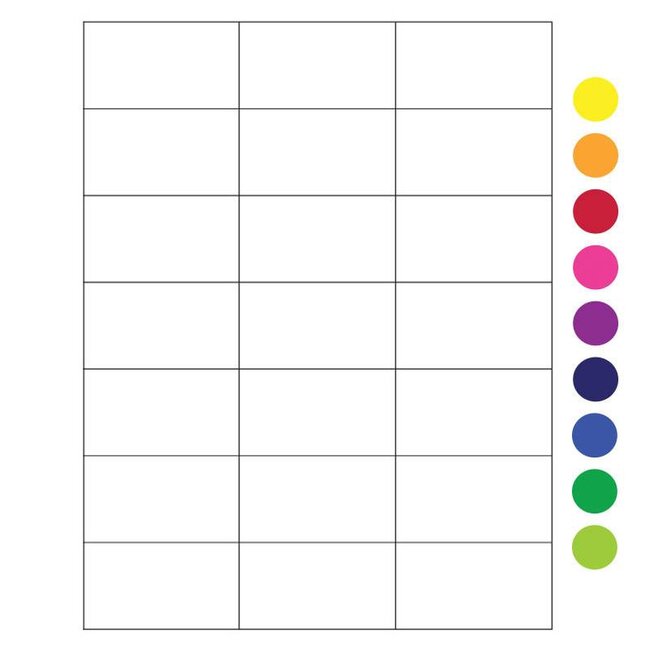 LabID™ Kryo Etiketten Auf Bögen - 71,9 x 39,9 mm / US Letter Format