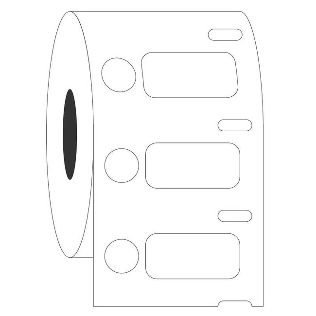 LabID™ Étiquettes DYMO Cryogéniques - 26,4 x 12,7mm + Ø 9,5mm
