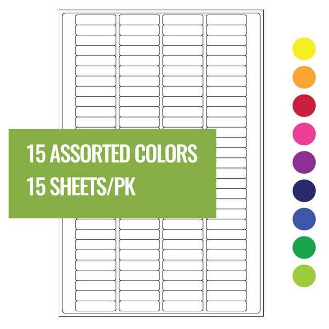 Cryo laser labels for PCR tubes 20 x 5,1mm (multi-color)
