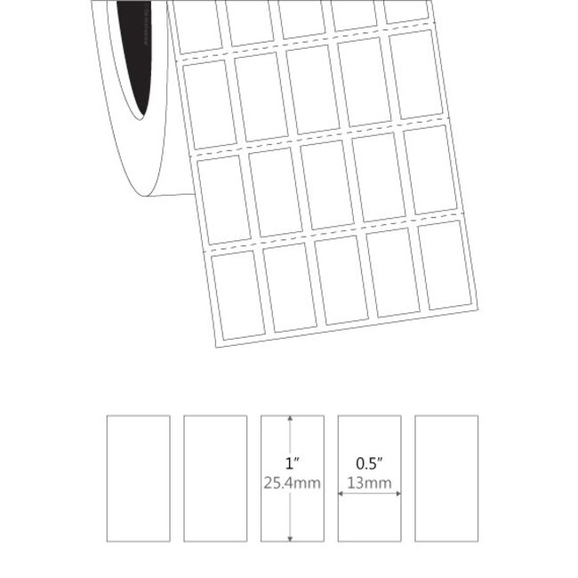 Cryo Barcode Labels - 12.7mm x 25.4mm