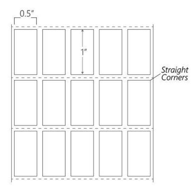 Cryo Barcode Labels - 12.7mm x 25.4mm