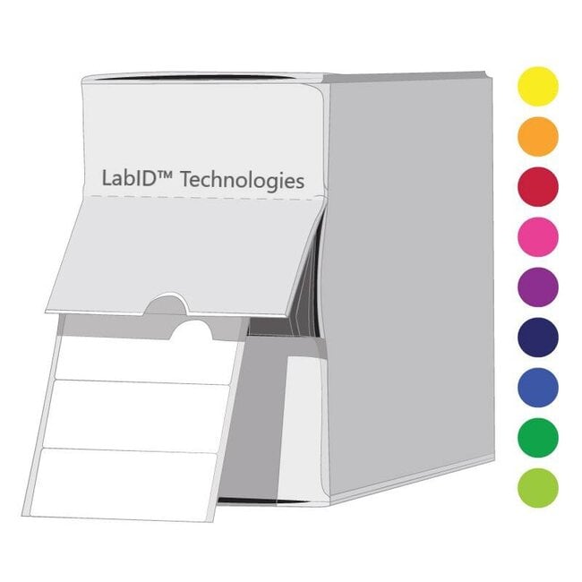 LabID™ Gekleurde Cryo Etiketten - 26 x 10mm / In Dispenserdoos