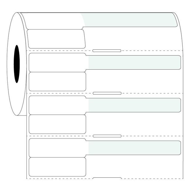 Spritzenetiketten - 38 x 25,4mm + 63,5mm / Thermotransfer