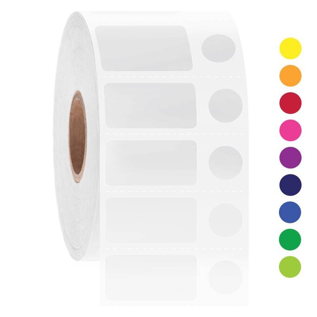 LabID™ Kryo Barcode Etiketten - 25,4 x 12,7mm + Ø 9,5mm / Thermotransfer