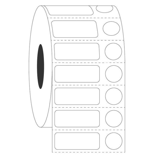 LabID™ Kryo Barcode Etiketten - 25,4 x 9,5mm + Ø 9,5mm / Thermotransfer