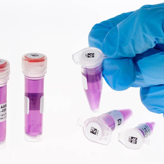 LabID™ Cryo Barcode Etiketten - 25,4 x 9,5mm + Ø 9,5mm / Thermotransfer