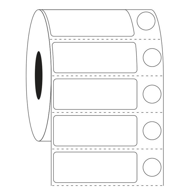 LabID™ Cryo Barcode Etiketten - 44 x 16mm + Ø 9,5mm / Thermotransfer