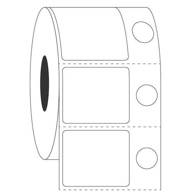 LabID™ Kryo Barcode Etiketten - 30,2 x 25,4mm + Ø 9,5mm / Thermotransfer