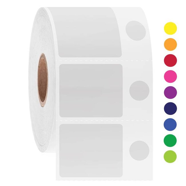 LabID™ Kryo Barcode Etiketten - 30,2 x 25,4mm + Ø 9,5mm / Thermotransfer