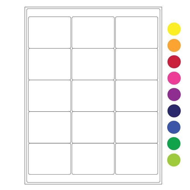 Cryo Labels For Laser Printers - 68,3 x 50,8mm (US Letter Format)