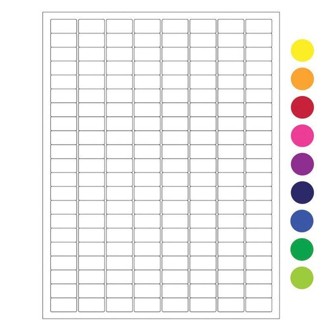 Cryo Labels For Laser Printers - 23.9 x 12.7mm (US Letter Format)