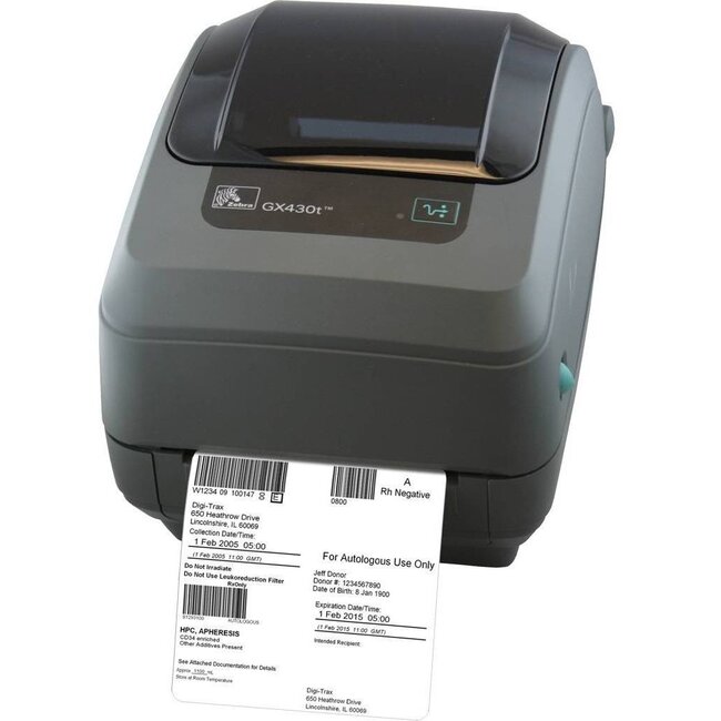 Zebra GX430t Thermique directe - Imprimante à transfert thermique