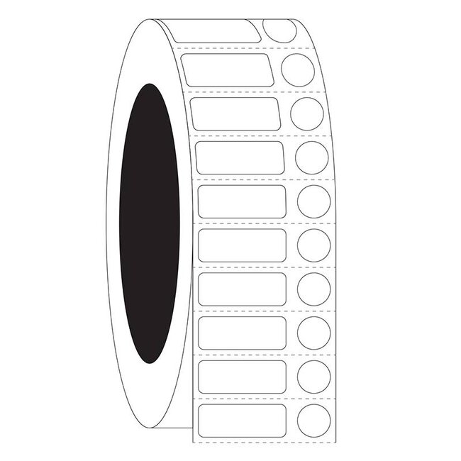 LabID™ Cryo Barcode Etiketten - 25,4 x 9,5mm + Ø 9,5mm / Thermotransfer