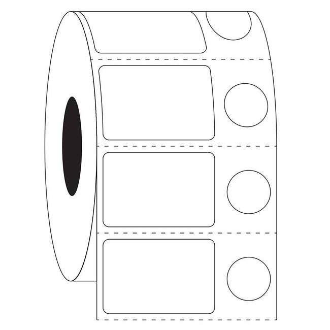 LabID™ Étiquettes Cryogéniques À Code-Barres - 28,6 x 19,1mm + Ø 11,1mm / Transfert Thermique
