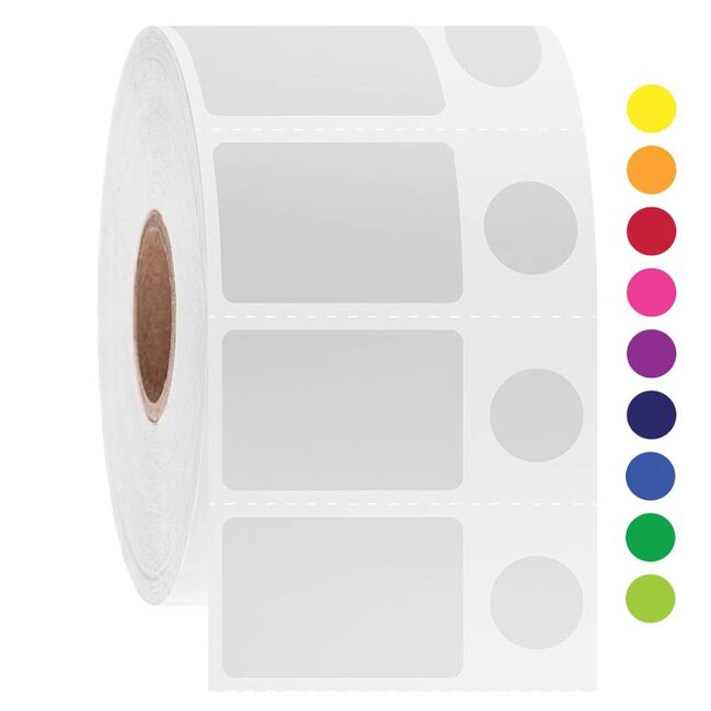 Cryo Barcode Etiketten - 28,6 x 19,1mm + Ø 11,1mm / Thermotransfer