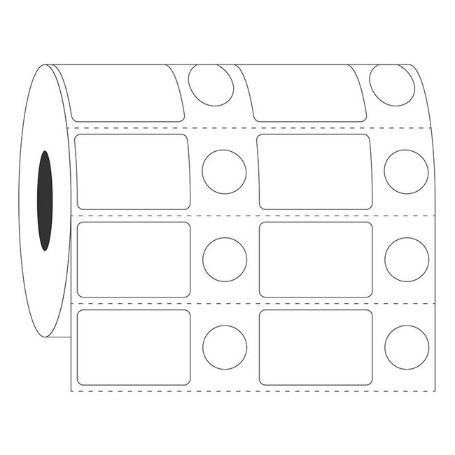 LabID™ Kryo Barcode Etiketten - 28,6 x 19,1mm + Ø 11,1mm / Thermotransfer