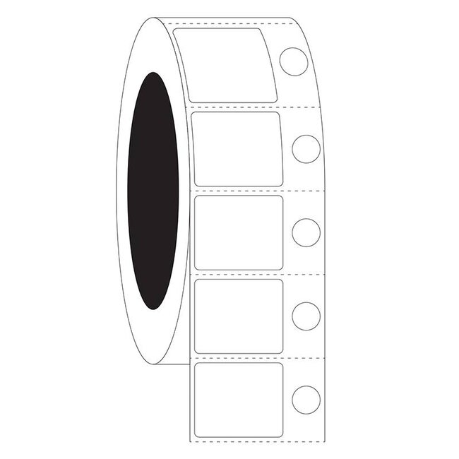 LabID™ Étiquettes Cryogéniques À Code-Barres - 30,2 x 25,4mm + Ø 9,5mm / Transfert Thermique