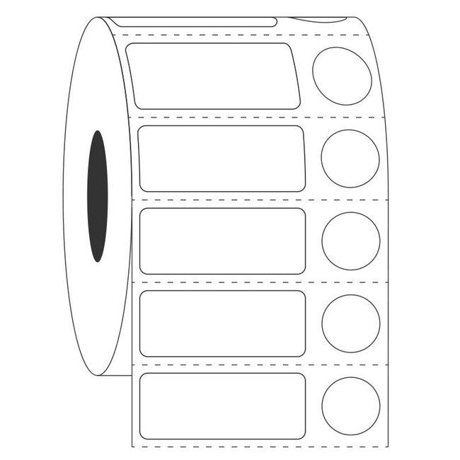 Kryo Barcode Etiketten - 31,8 x 12,7mm + Ø 11,1mm