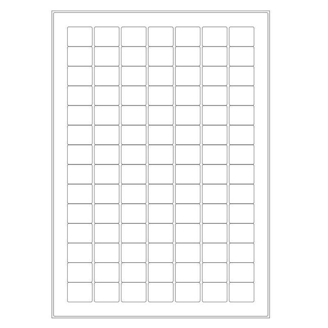 Cryo labels on sheets for laser printers - 24 x 19mm (A4 format)