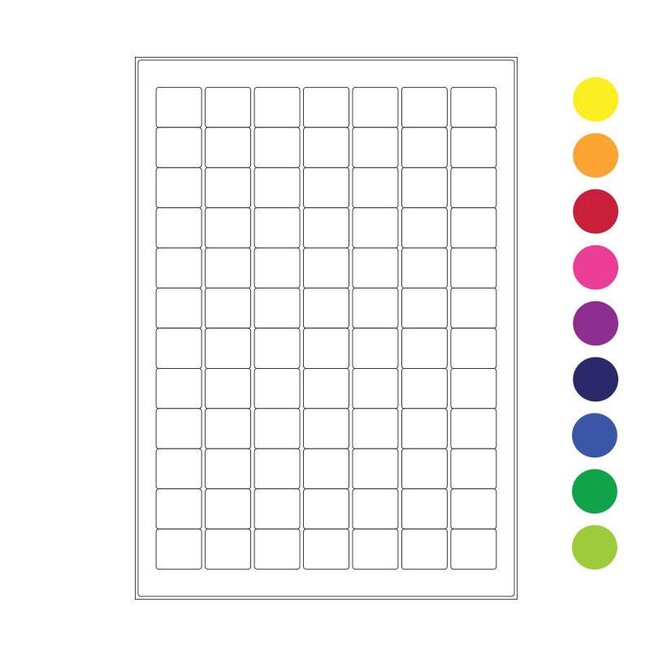 LabID™ Cryo labels on sheets for laser printers - 25 x 22mm (A4 format)