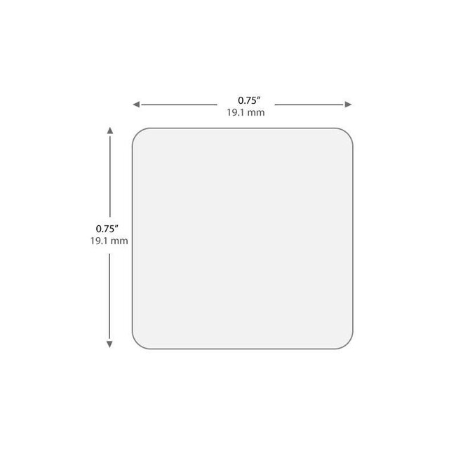 LabID™ Xylol- Und Lösungsmittelbeständige Etiketten - 19 x 19mm / Thermotransfer