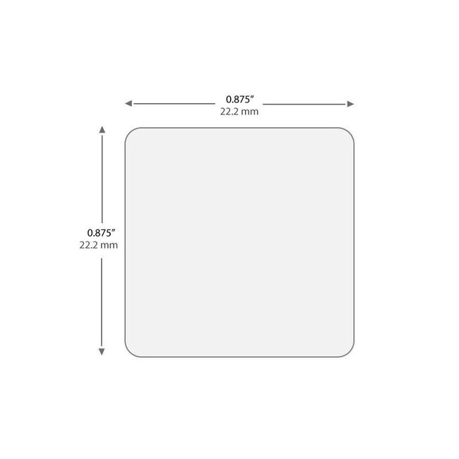 Xylene And Solvent Resistant Labels - 22 x 22mm / Thermal Transfer