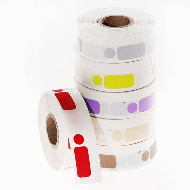 DYMO compatible direct thermal paper labels 26 x 12.7mm + Ø 9.5mm