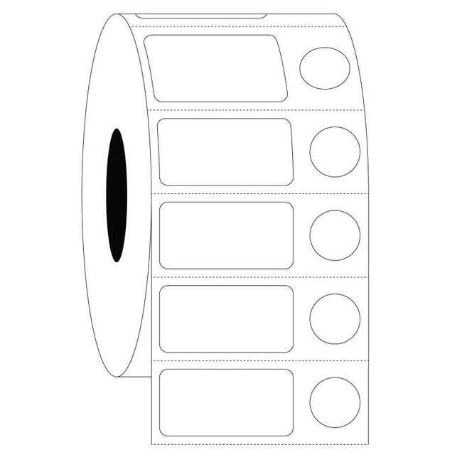 Cryo InkJet Etiketten - 25,4 x 12,7mm + Ø 9,5mm